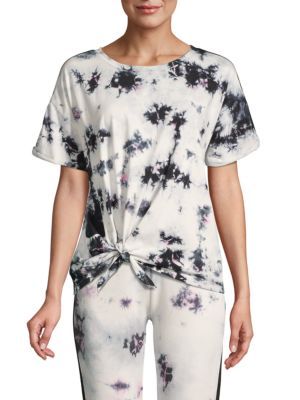 Printed Cotton Tie-Front Tee | Saks Fifth Avenue OFF 5TH