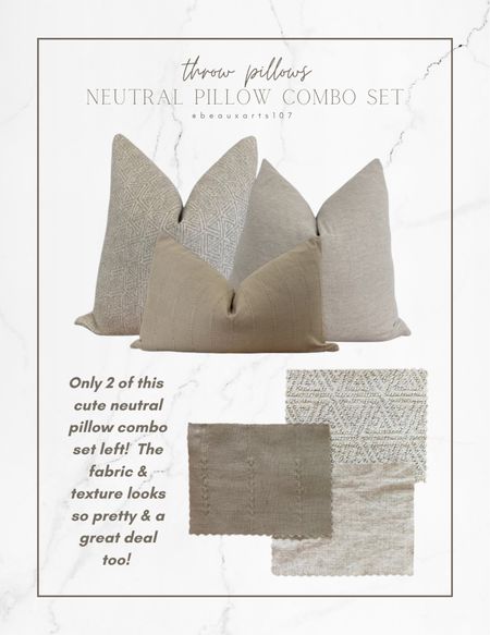 Neutral pillow combo set. Under $45 per pillow!

#LTKsalealert #LTKFind #LTKhome