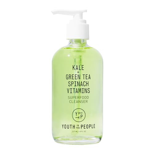 Youth To The People Superfood Facial Cleanser Full Size - Kale + Green Tea Daily Face Wash, Gentle Makeup Remover, with Soothing Antioxidants for Glowing Skin, pH Balance, Clean Pores – 8 fl oz | Amazon (US)