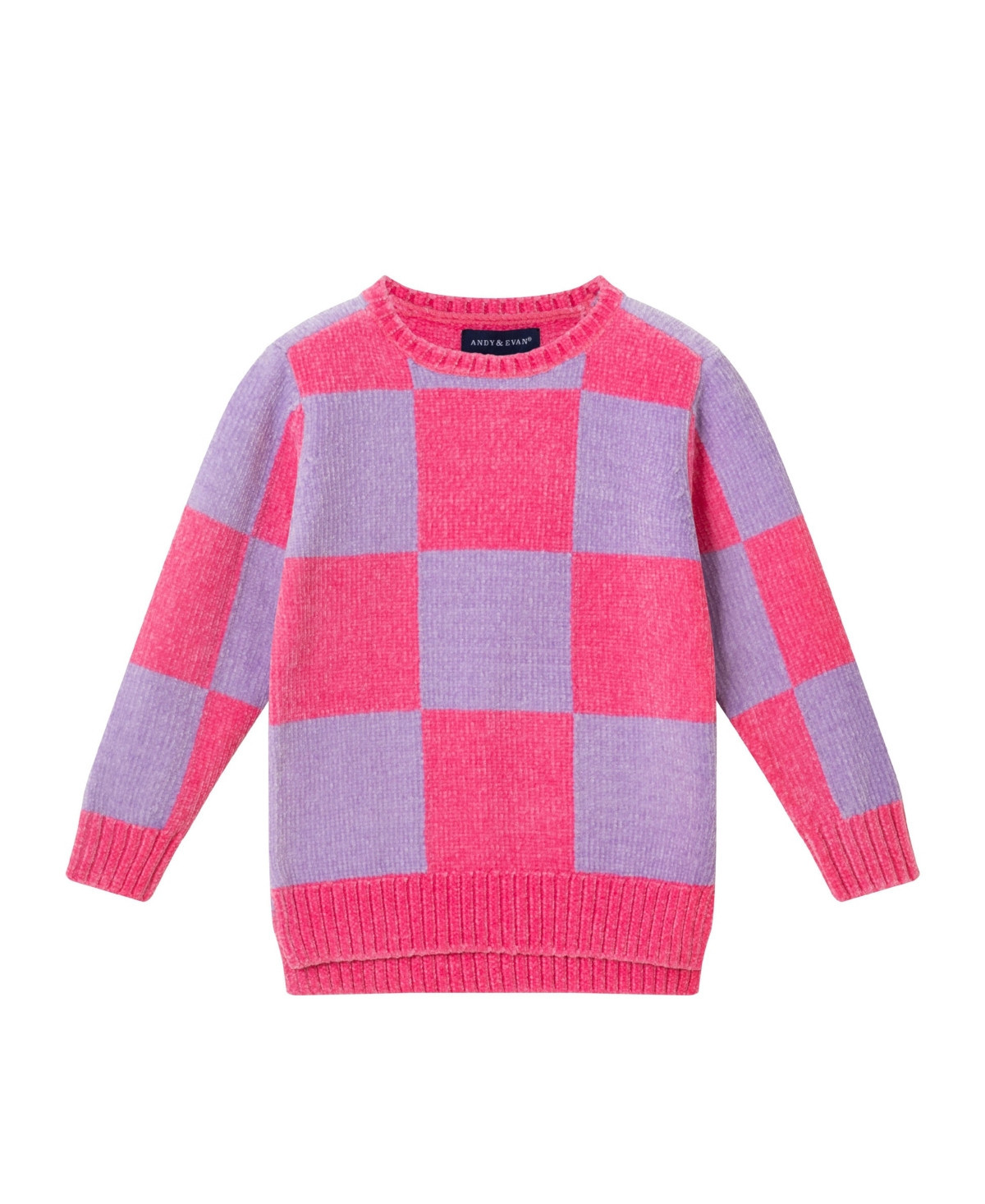 Andy & Evan Toddler/Child Girls Pink Checkered Sweater - Pink checker | Macy's