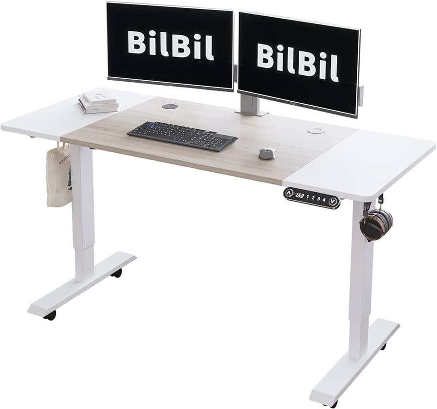 bilbil 55 x 24 Inches Height Adjustable Electric Standing Desk, Smart Home Office Sit Stand Table... | Amazon (US)