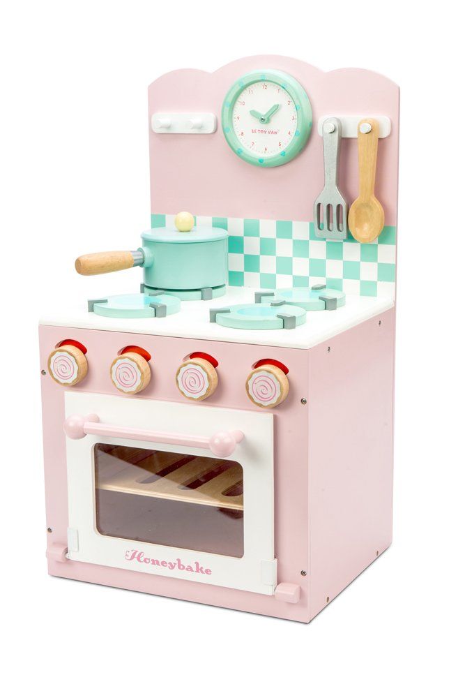 Le Toy Van - Colorful Wooden Honeybake Oven & Hob Pink Set | Wood Pretend Play Kitchen Toy Set | ... | Amazon (US)