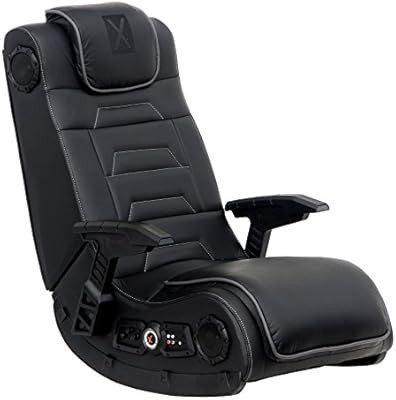 X Rocker Pro Series H3 Black Leather Vibrating Floor Video Gaming Chair with Headrest for Adult, ... | Amazon (US)