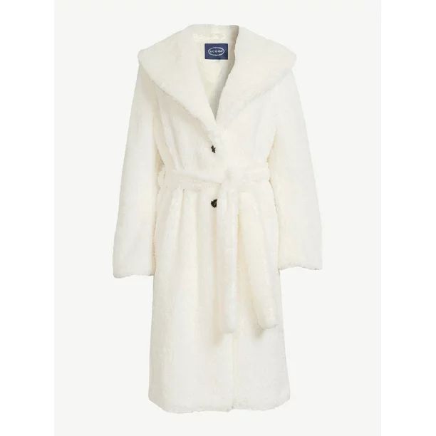 Scoop Women's Faux Fur Jacket with Shawl Collar - Walmart.com | Walmart (US)