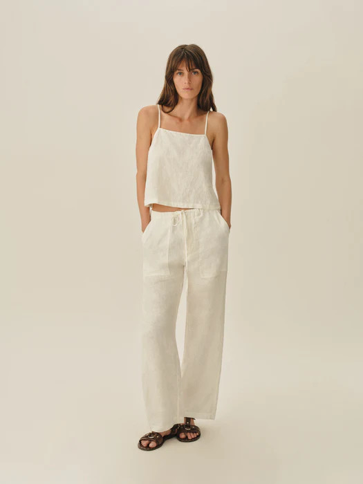 Natural Sea Breeze Linen Pull-On Pant | Buck Mason | Buck Mason