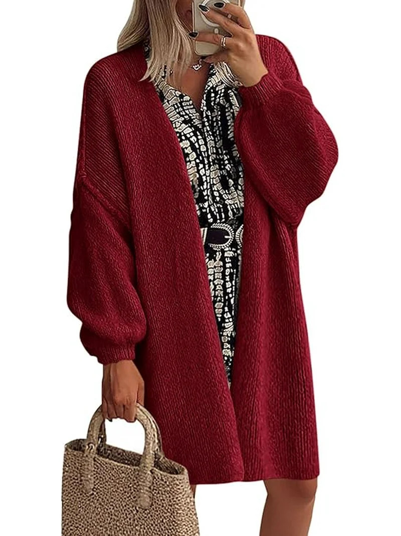 PRETTYGARDEN Long Cardigan Sweaters for Women Trendy Fall Oversized Knit Sweater Jacket Coats Win... | Walmart (US)