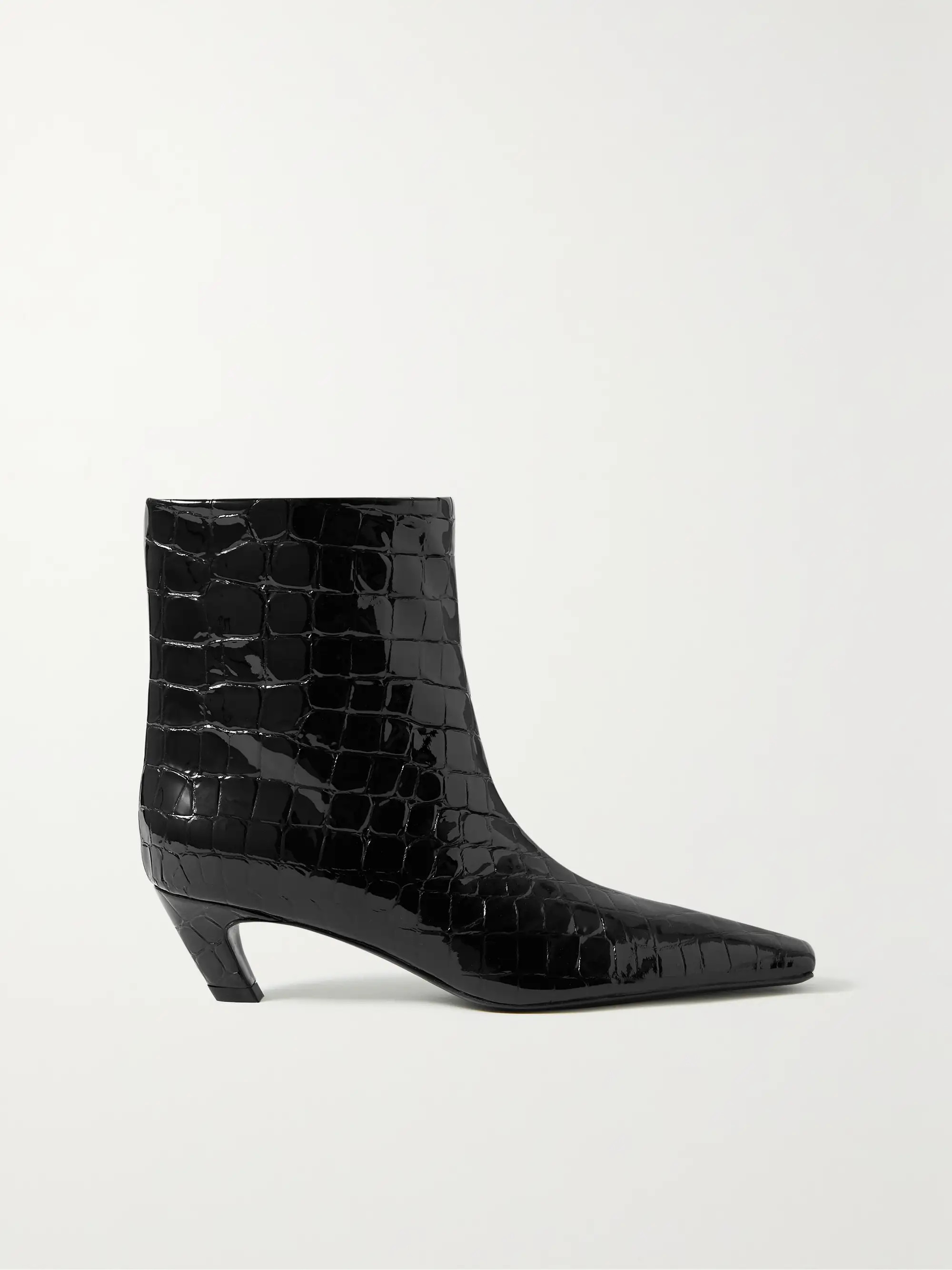 Arizona croc-effect leather ankle boots | NET-A-PORTER (US)