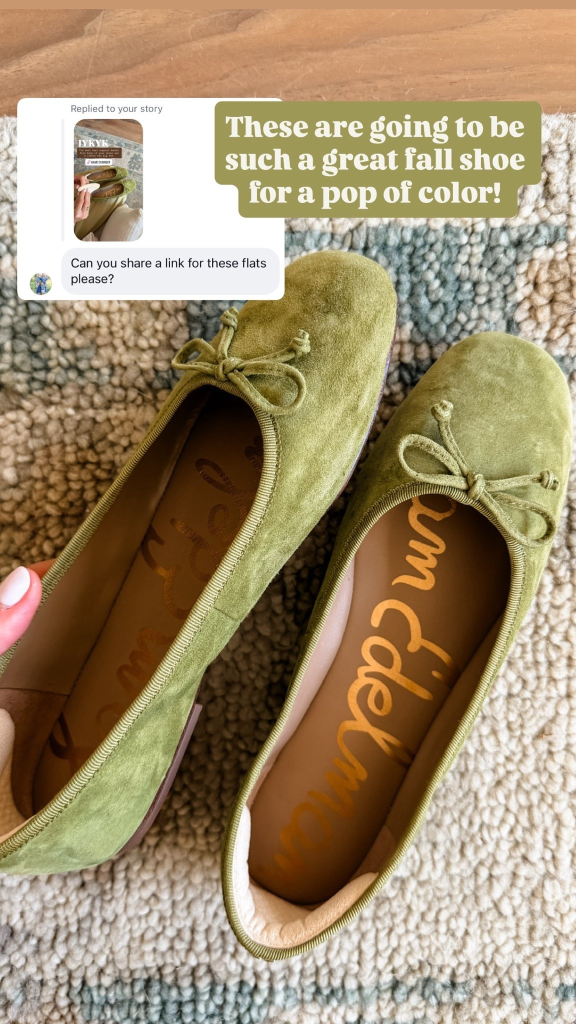 Love these olive green shoes for fall! They are such a fun pop of color!

Loverly Grey, fall shoes, ballet flats, olive green, workwear