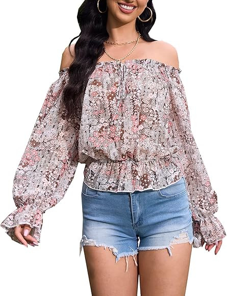 Keyufang Off Shoulder Shirt  | Amazon (US)