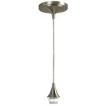 Style Selections Nickel Transitional Cylinder Mini Hanging Pendant Light | Lowe's