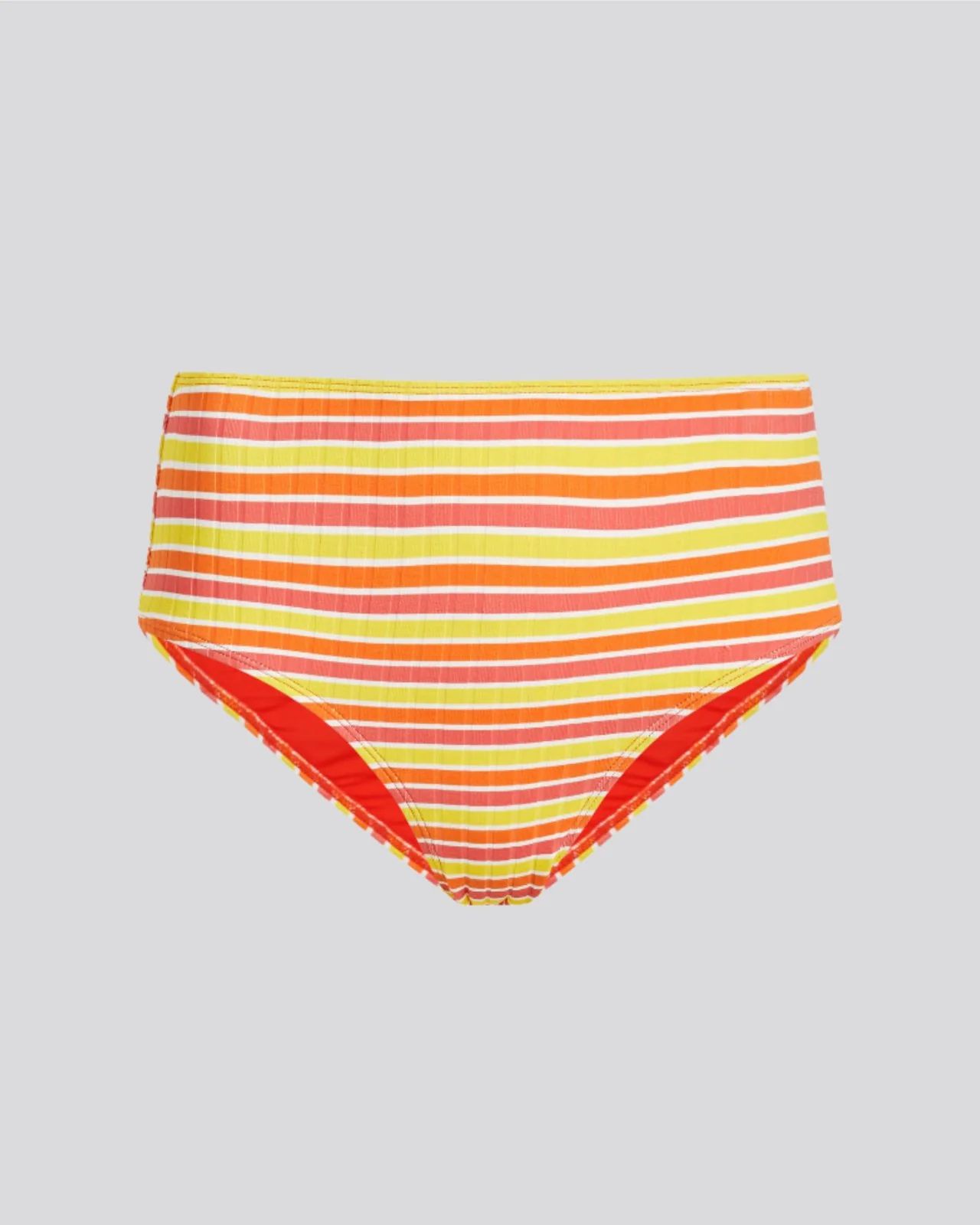 The Lilo Ribbed Bikini Bottom in Sorbet Stripe | Solid & Striped