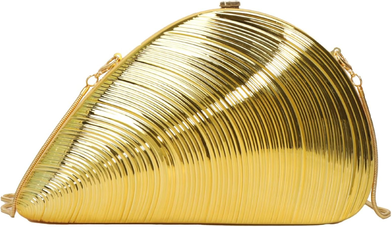 Women Seashell Acrylic Evening Clutch Bag Glitter Purse Handbag Chain Shoulder Bag for Wedding Pa... | Amazon (US)