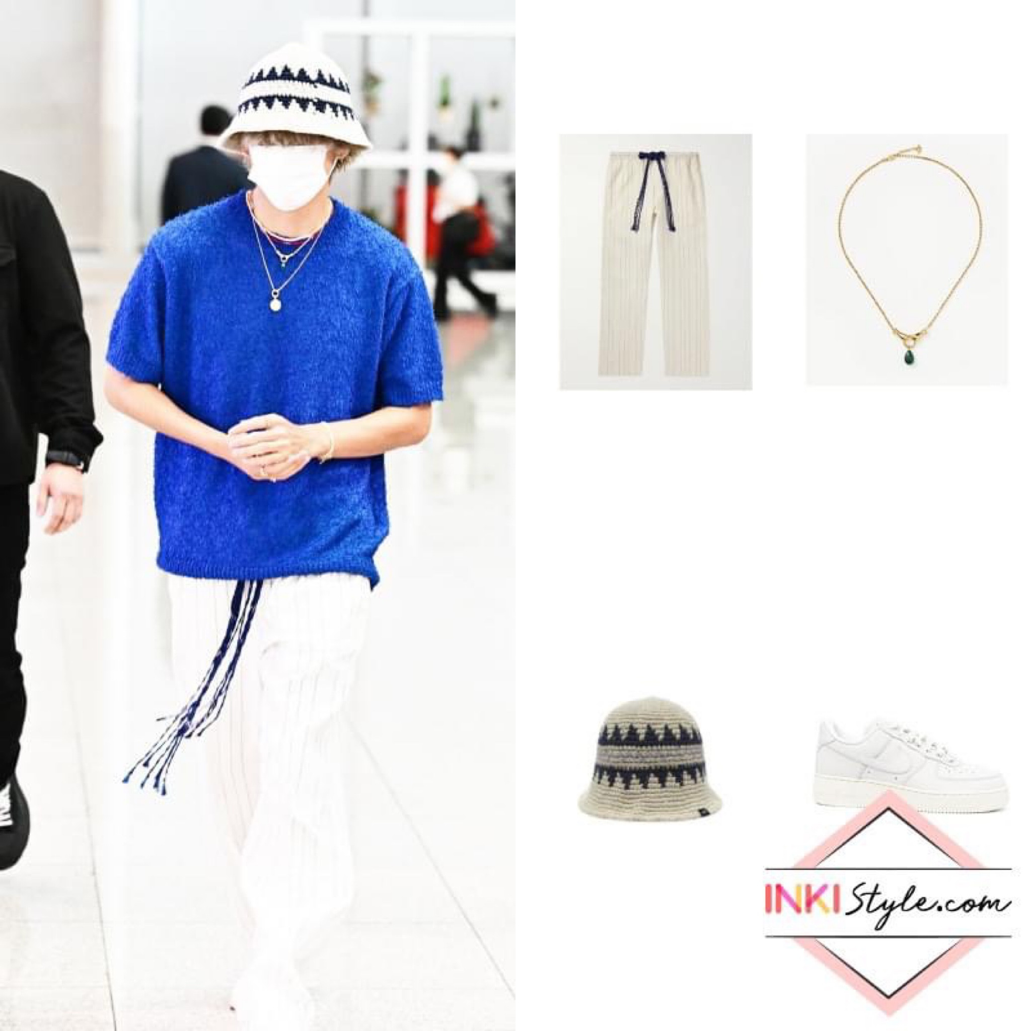 #BTS #V sported his distinguishable relaxed style at Incheon Airport. 
.
.
.
#btsstyle #btsfashion #vstyle #vfashiin #방탄소년단 #방탄소년단패션 #뷔 #뷔패션 #lmc #missoma #nike #walesbonner #inkistyle #inkistyle_bts #inkistyle_v #inkistyle_lmc #inkistyle_missoma #inkistyle_nike #inkistyle_walesbonner