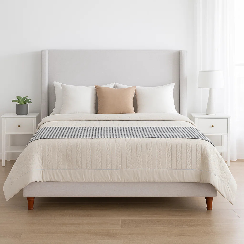 Mozter Upholstered Wingback Platform Bed | Wayfair North America
