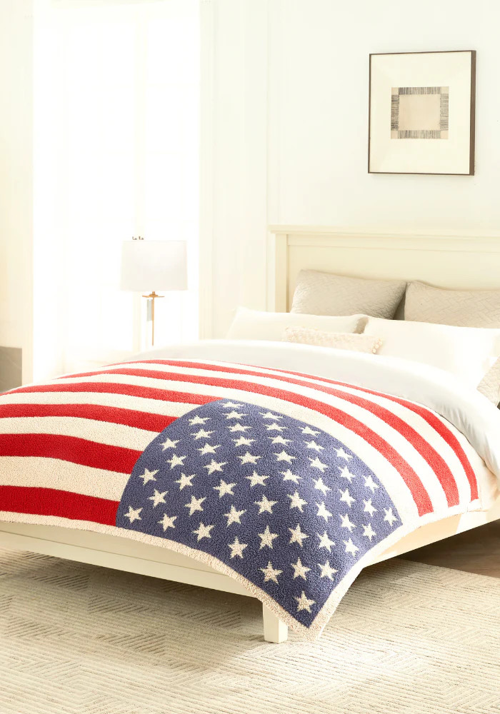 American Flag Buttery Blanket | The Styled Collection