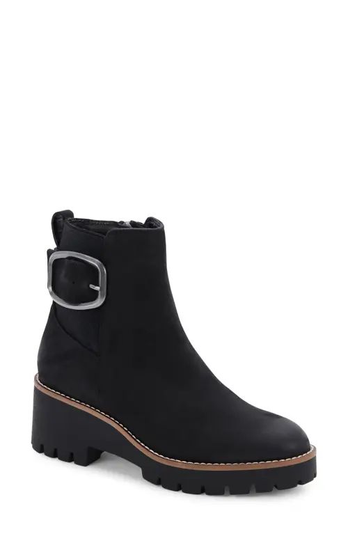 Blondo Dahlia Waterproof Bootie in Black Nubuck at Nordstrom, Size 7 | Nordstrom