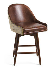 20.5x36.5 Leather Norway Swivel Counter Stool | Chairs & Seating | Marshalls | Marshalls