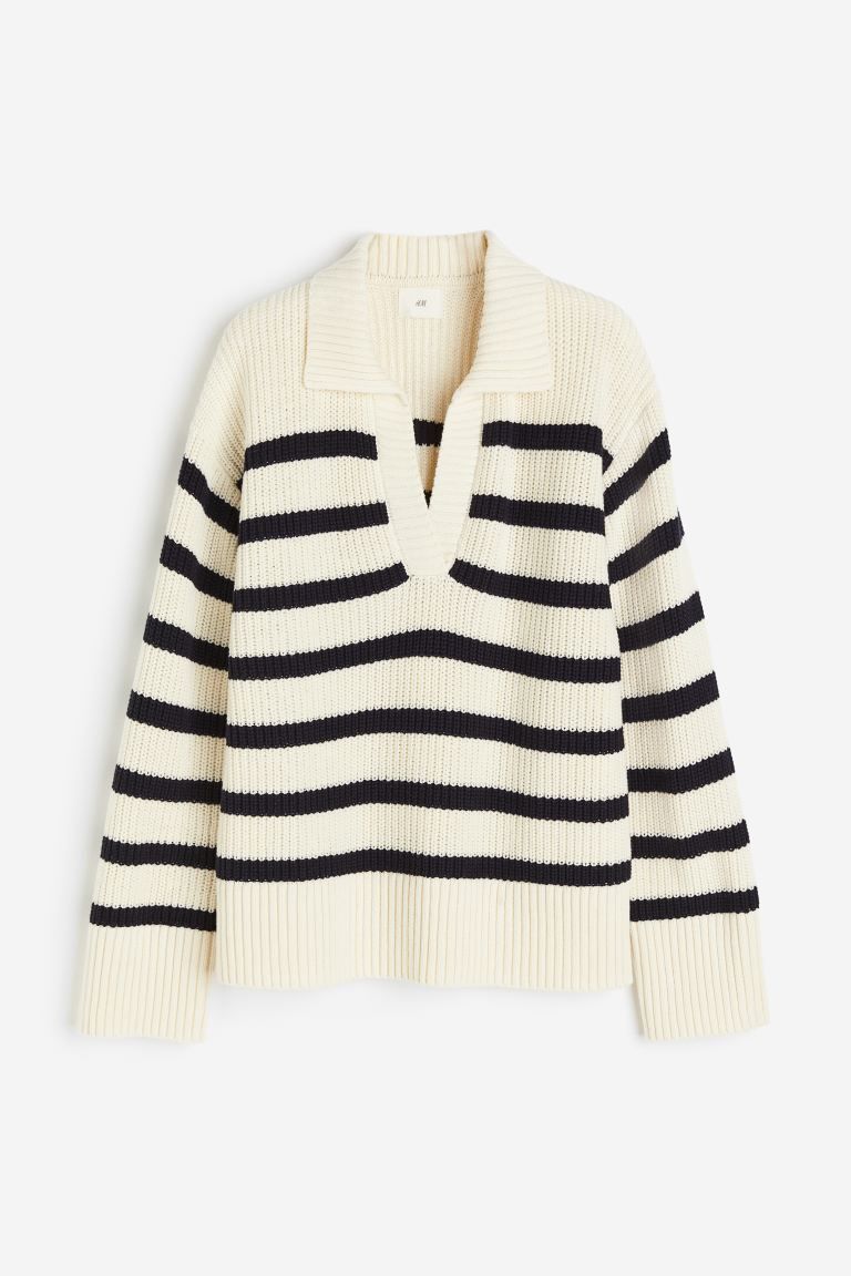 Rib-knit polo jumper | H&M (UK, MY, IN, SG, PH, TW, HK)