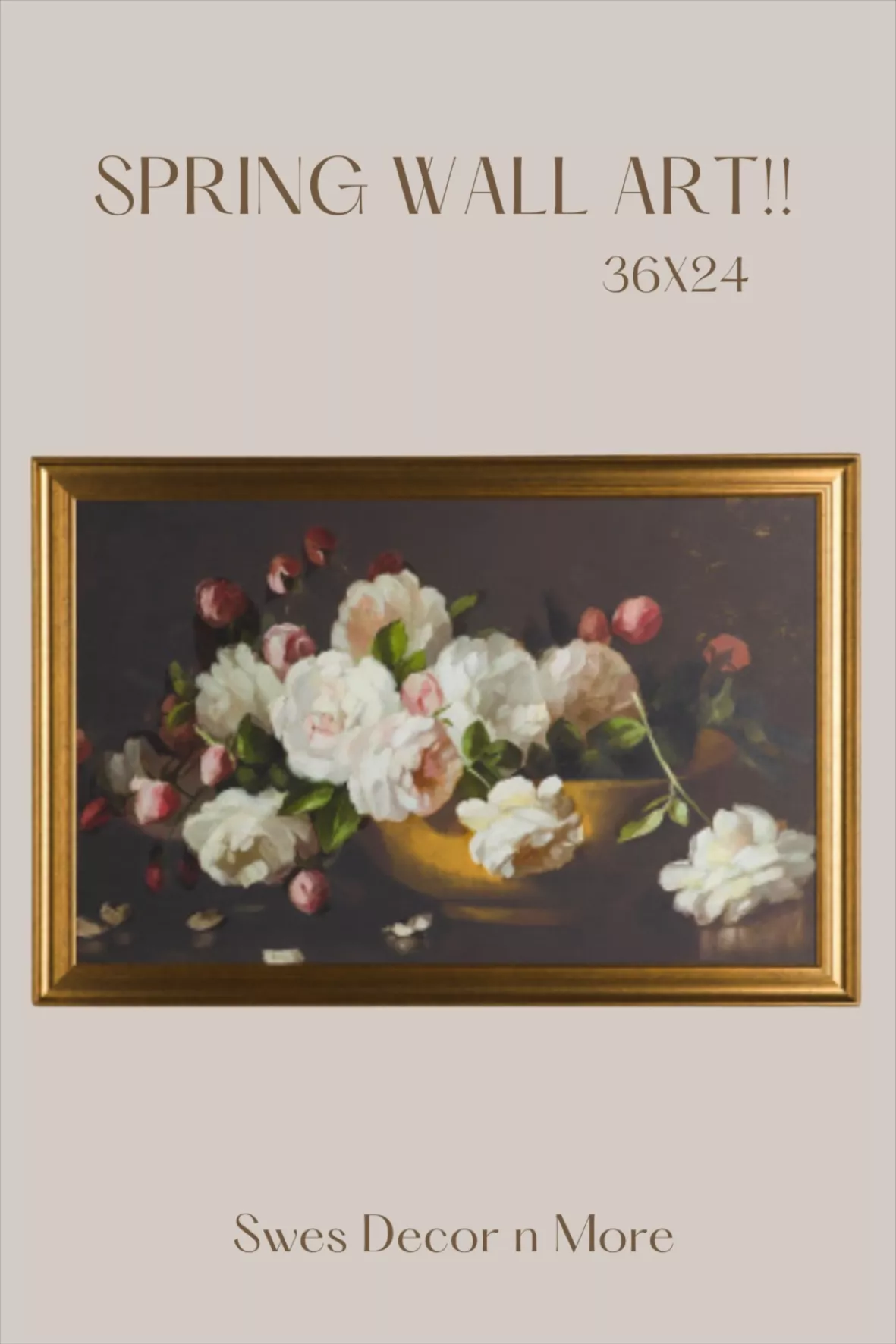36x24 Still Life Of Roses Framed … curated on LTK
