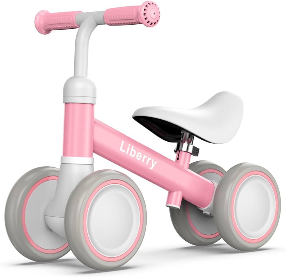Liberry Baby Balance Bike for 1 Year Old Girls, 4 Wheels Toddler Balance Bike with Adjustable Sea... | Amazon (US)
