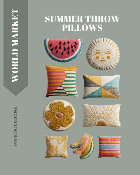 World Market has a great selection of throw pillows for your home! Check out these summer finds on sale now ☀️

#homedecor #indoor #outdoor #patio #backyard 

#LTKSeasonal #LTKhome #LTKsalealert