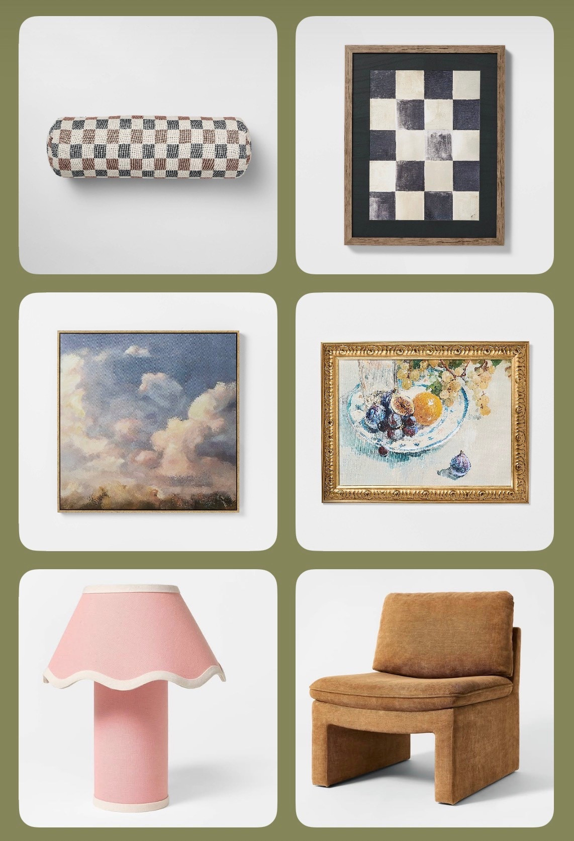 TARGET HOME DECOR
..........
Living room decor statement chair reading chair colorful decor whimsical decor whimsy fun home decor scallop lamp Anthropologie home decor wall decor wall art living room arm shelf decor checkered art checkered pillow throw pillow bedroom art bedroom decor target new arrivals target finds pink lamp kids room decor playroom decor statement lamp vase coffee table decor 

#LTKKids #LTKHome #LTKSeasonal