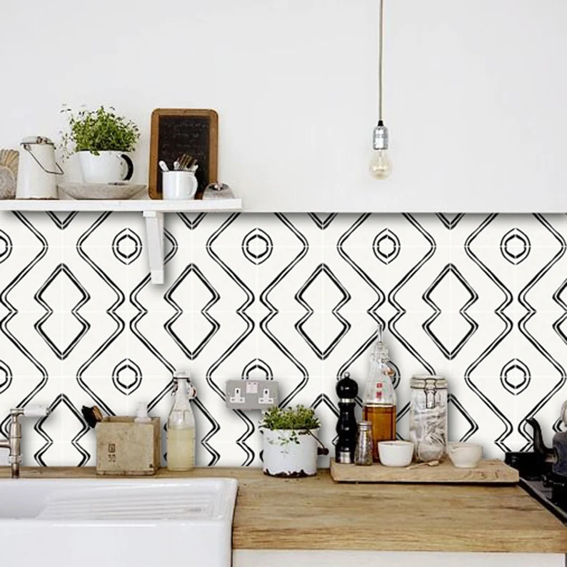 Berber Inspired Harlow Wallpaper in Black  Matte Removable | Etsy | Etsy (US)