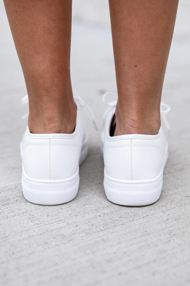 Saylor White Basic Sneaker FINAL SALE | Pink Lily