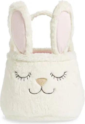 Bunny Faux Fur Easter Basket | Nordstrom