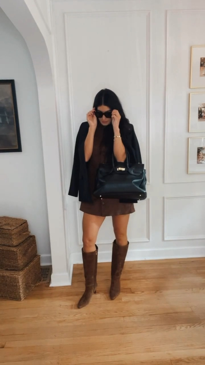 Target… but make it look designer 👀✨

This suede dress is giving luxury without the price tag and I’m not mad about it 🤎

Styled it with knee-high boots + a classic black bag = effortless fall chic 🍂

#LTKSeasonal #LTKOver40 #LTKFindsUnder50