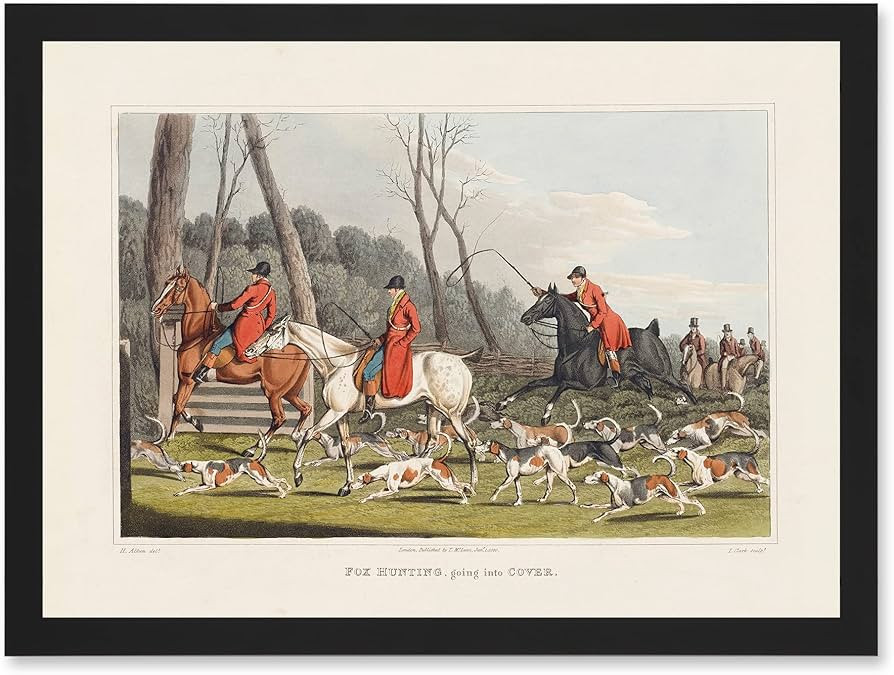 Artery8 John Heaviside Clark Fox Hunting Into Cover Artwork Framed Wall Art Print A4 | Amazon (US)