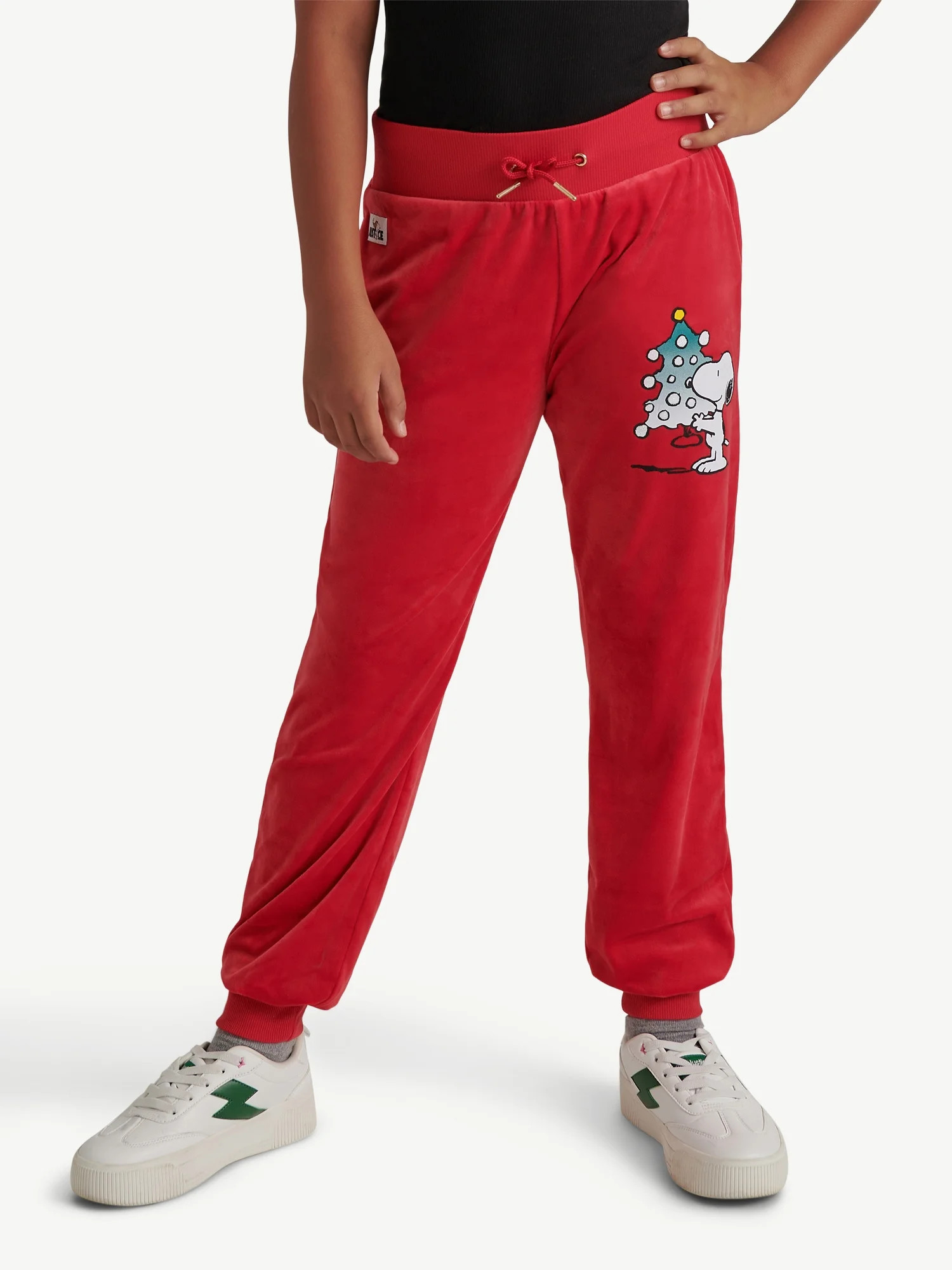 Justice x Snoopy Girls Velour Jogger, Sizes XS - XLP | Walmart (US)