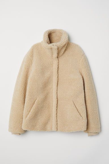 H & M - Pile Jacket - Beige | H&M (US + CA)