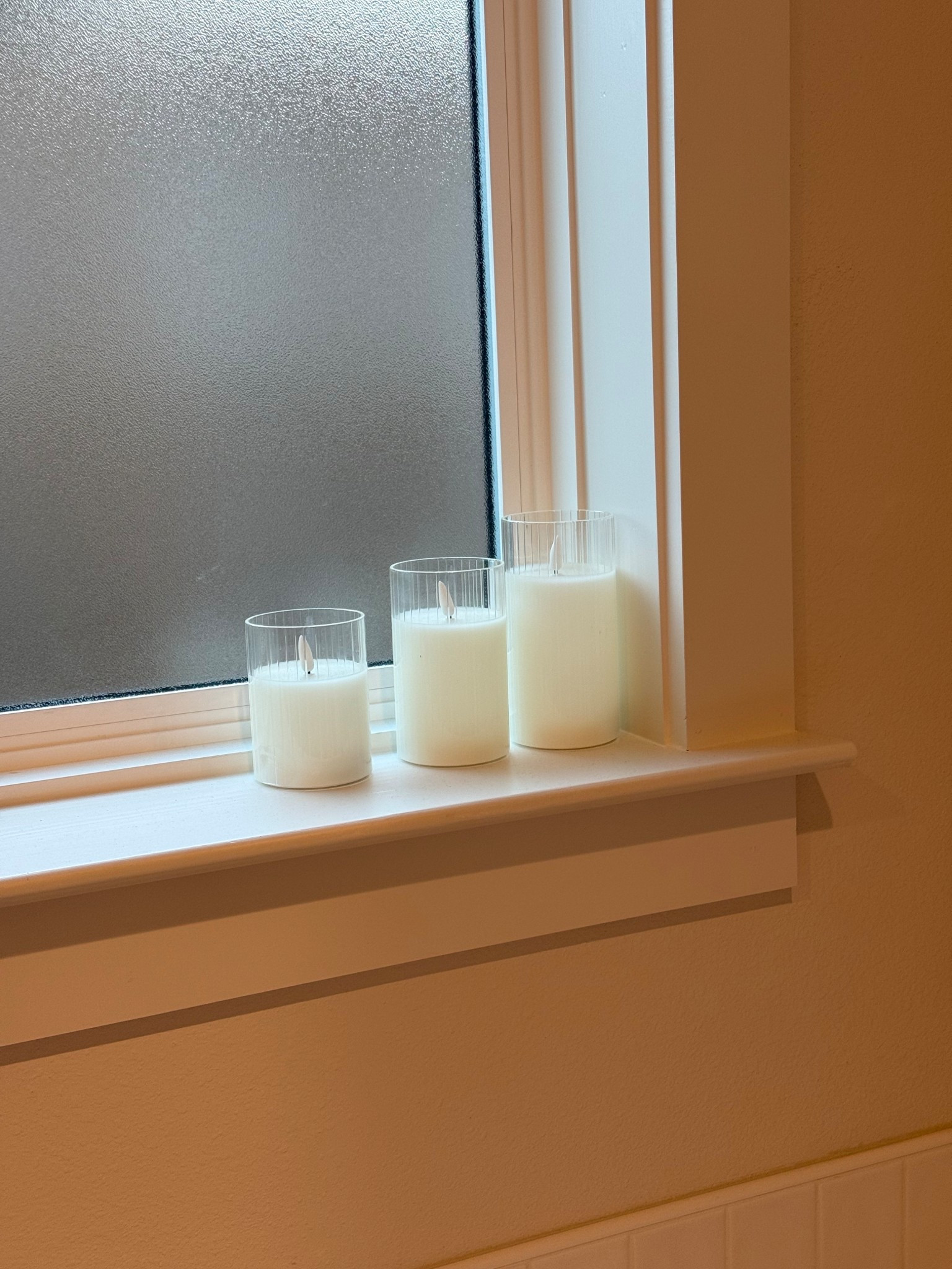 I love these flameless candles, especially in a bathroom. The ribbed glass is just enough to make them feel a lot more elevated 😍

#LTKHome