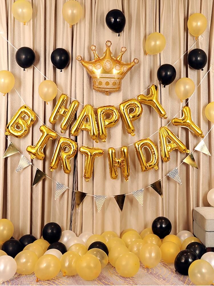 47pcs Birthday Decorative Balloon Set | SHEIN