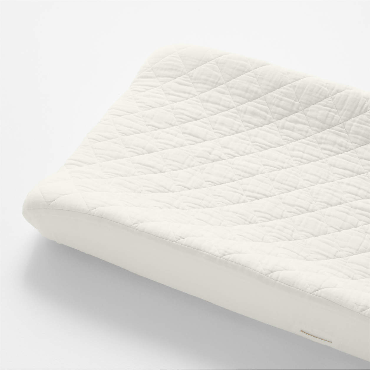 Supersoft Pampas Ivory Organic Cotton Gauze Baby Changing Pad Cover | Crate & Kids | Crate & Barrel