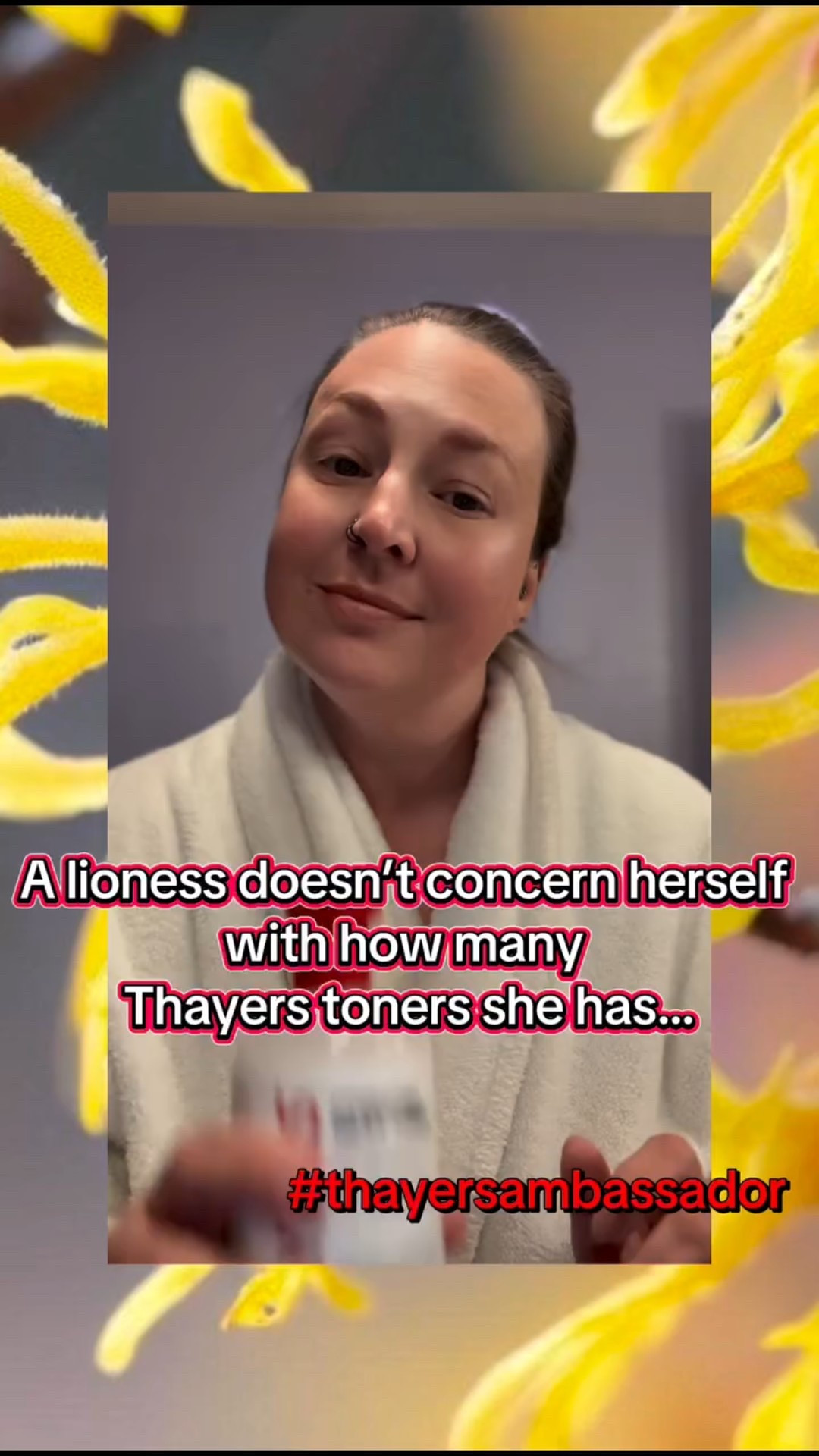 #ThayersAmbassador @thayers  A lioness doesn’t concern herself with the number of Thayers toners on her shelf… she just glows, hydrates, and conquers. 🦁✨#Thayers #TheLionTrend #SkincareHumor #LionessEnergy #SkincareAddict #HydrationQueen #GlowingSkin #SkincareRoutine