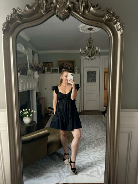 Black mini dress, black espadrille sandals 

#LTKFindsUnder100 #LTKStyleTip