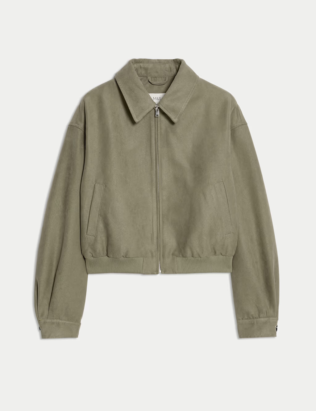 Suedette Relaxed Harrington Jacket | Marks & Spencer (UK)