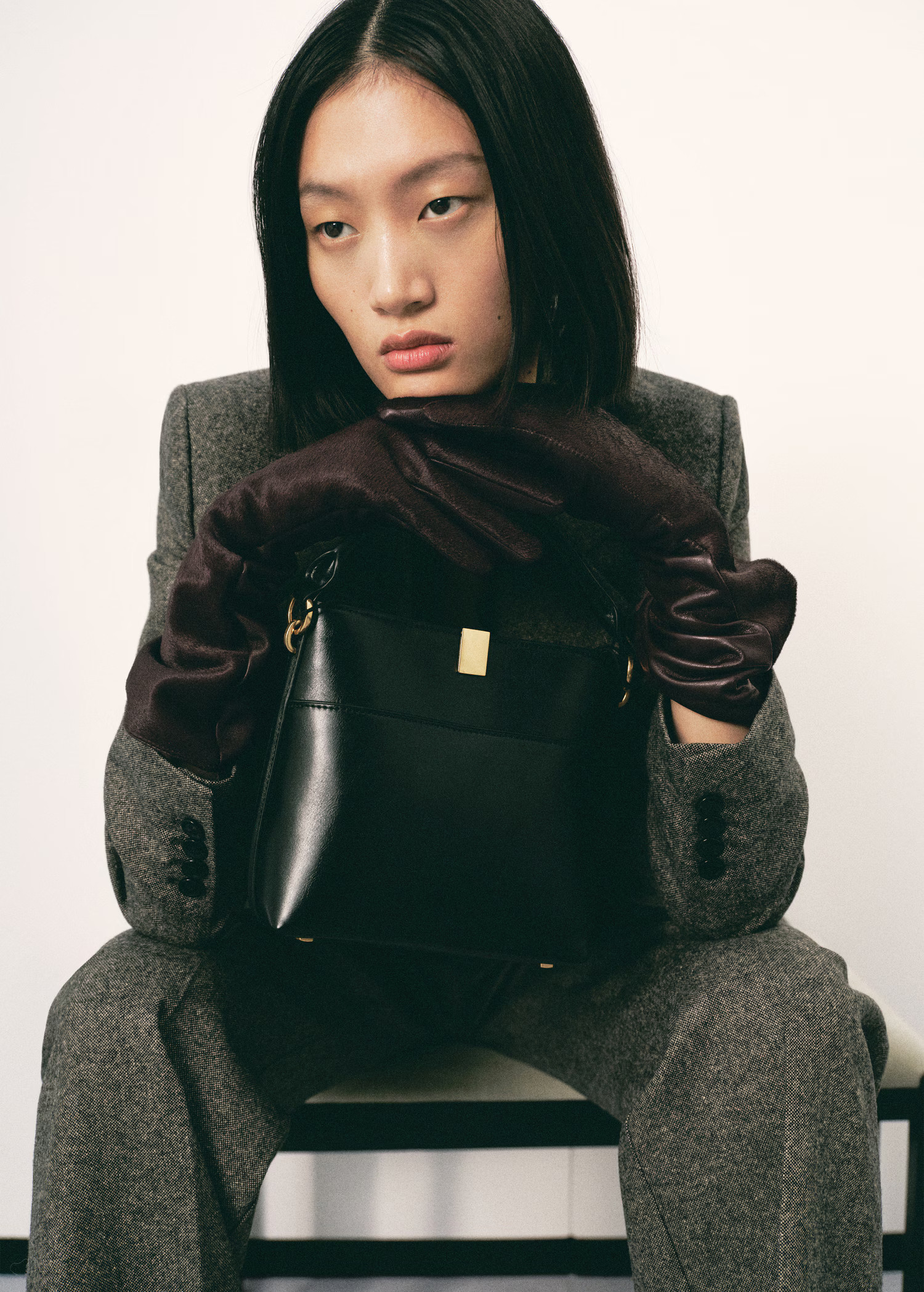 Long leather gloves with fur | Mango (US/MX/AU)