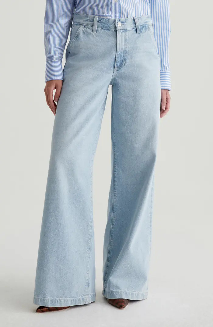Stella Mid Rise Wide Leg Palazzo Jeans | Nordstrom