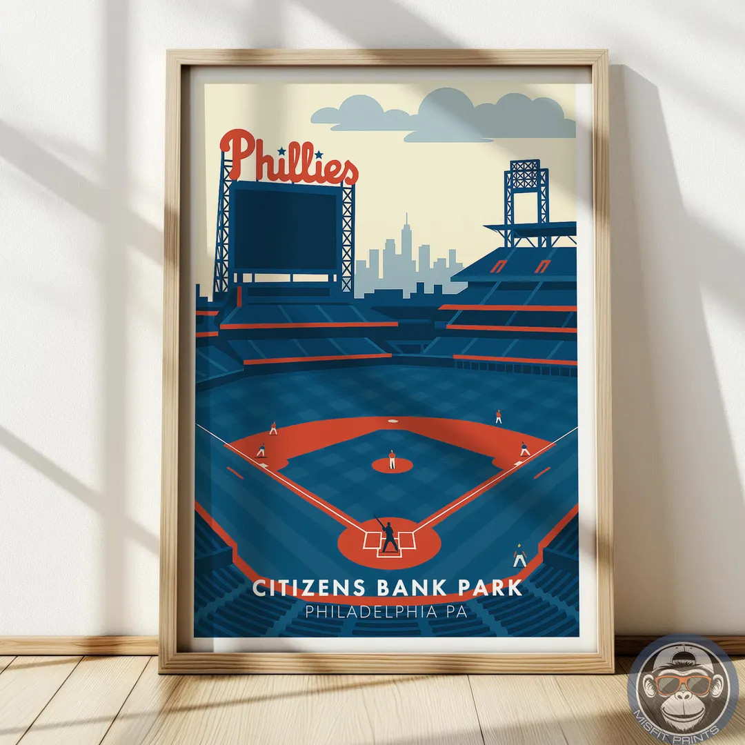 Philadelphia Citizens Bank Park Poster – Phillies Baseball Stadium Wall Art | Etsy (US)