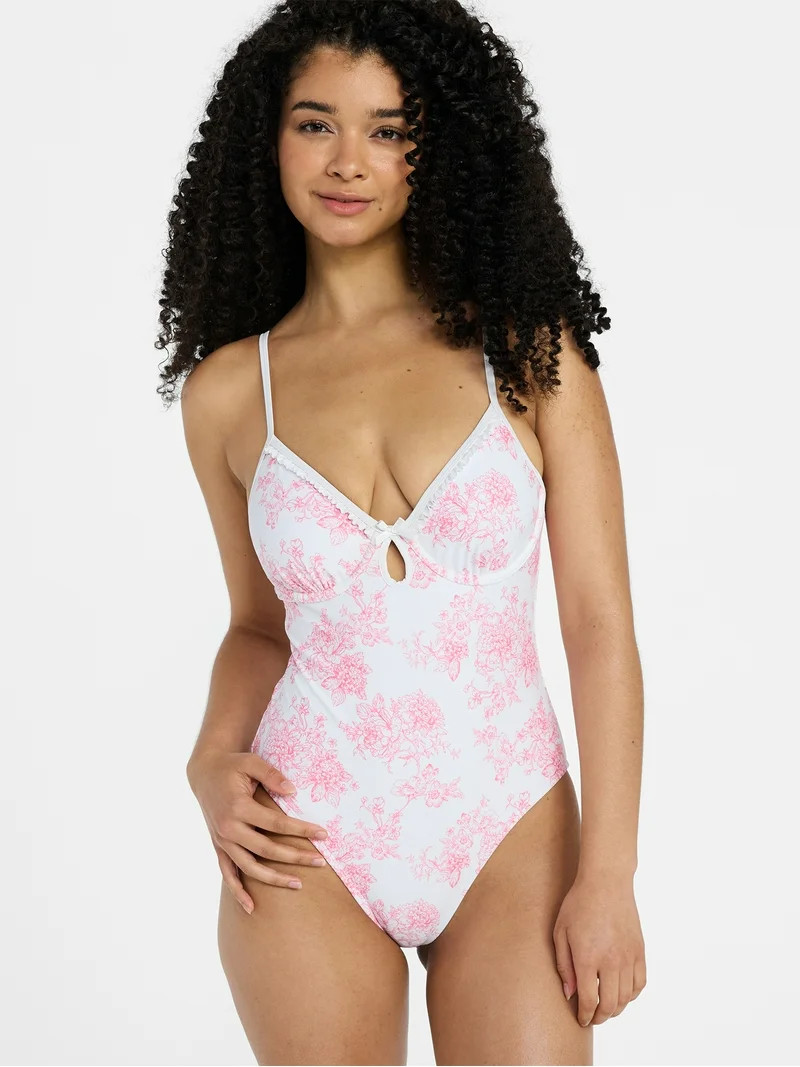 No Boundaries Underwire One-Piece Swimsuit, Women's XXS-XXL | Walmart (US)