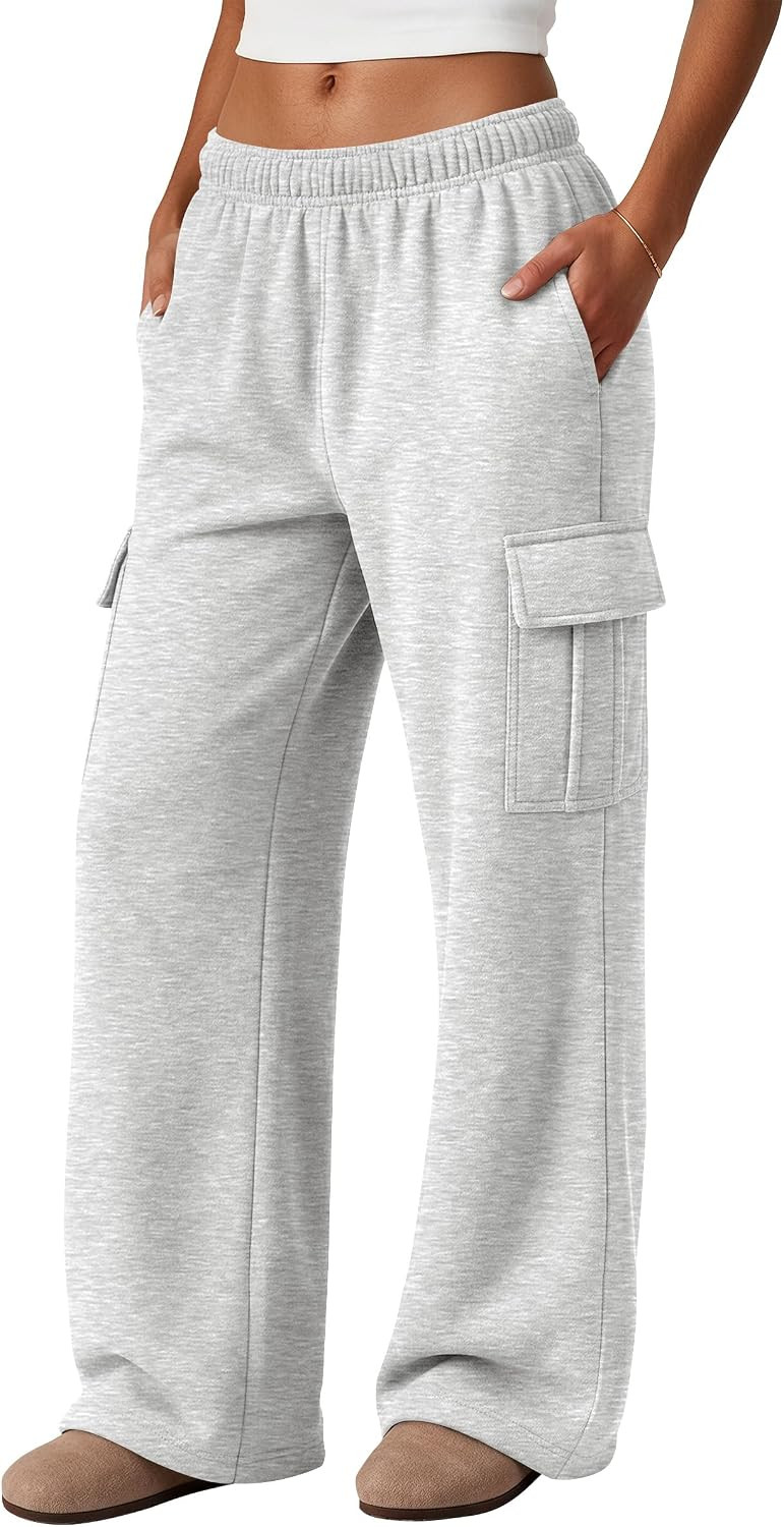 AUTOMET Womens Cargo Sweatpants Baggy High Waisted Sweat Pants | Amazon (US)