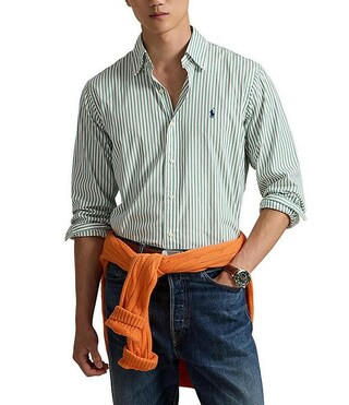 Stripe Poplin Long Sleeve Woven Shirt | Dillard's
