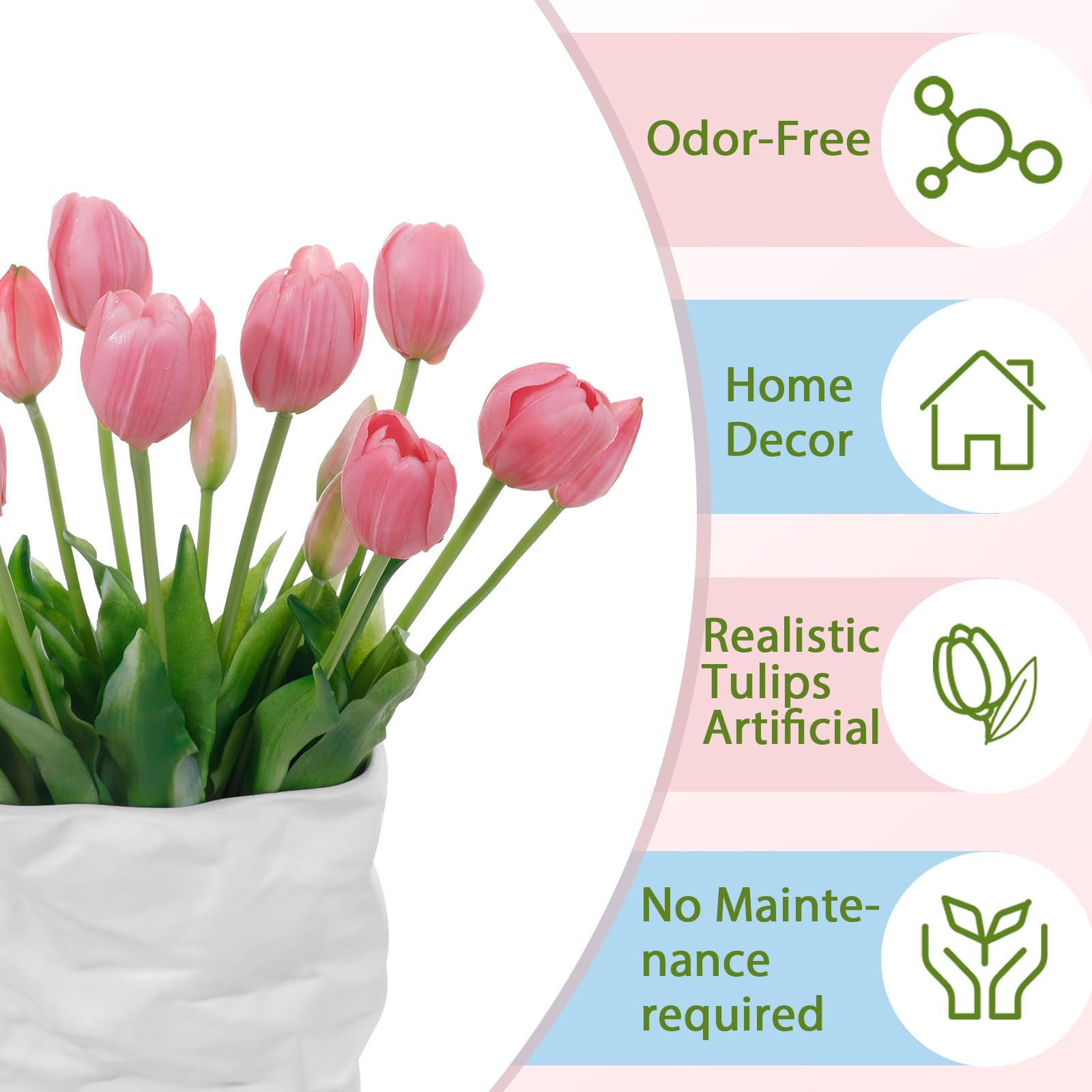 15 Pcs Light Purple Artificial Flowers Tulips Real Touch Latex Plastic Soft Faux Bouquets for Par... | Amazon (US)