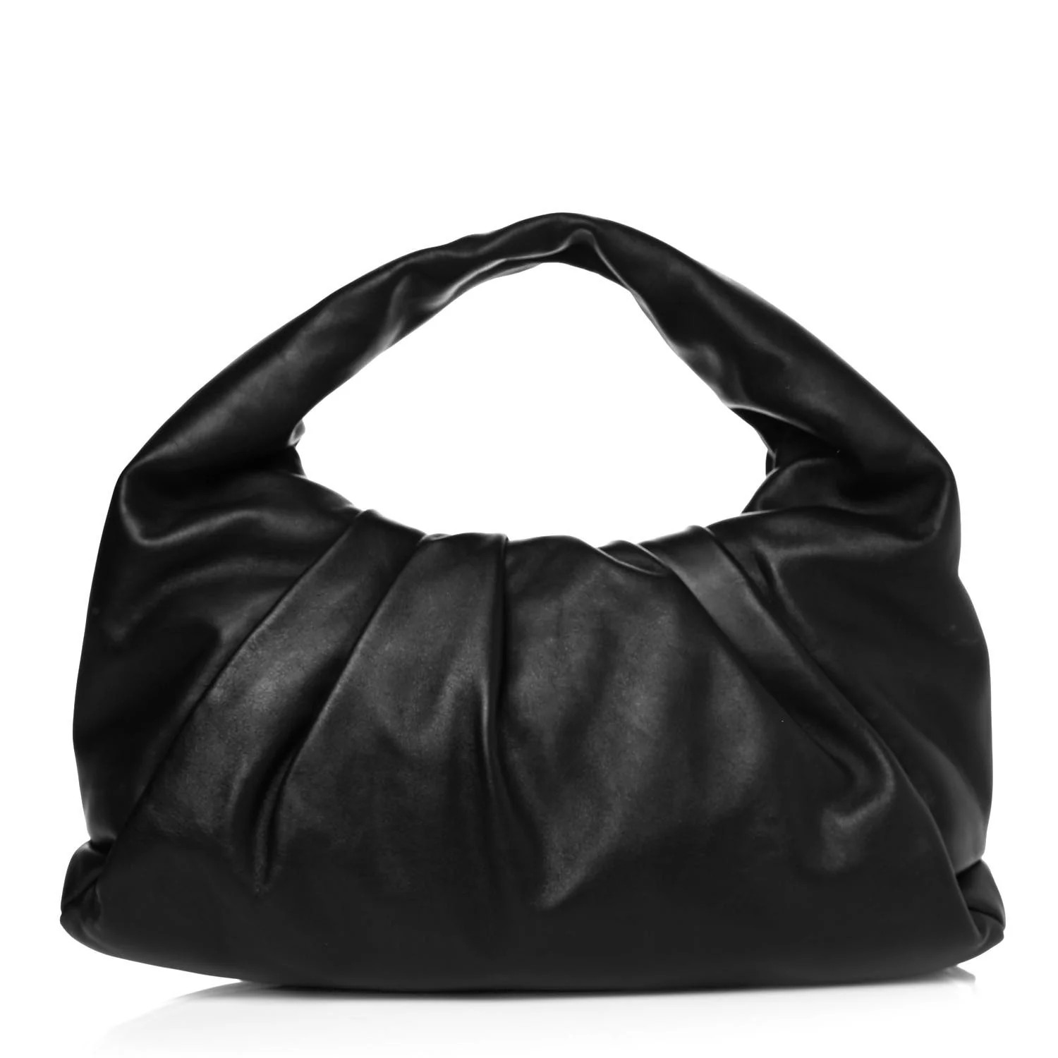 BOTTEGA VENETA Smooth Butter Calfskin Small The Shoulder Pouch Black | FASHIONPHILE (US)