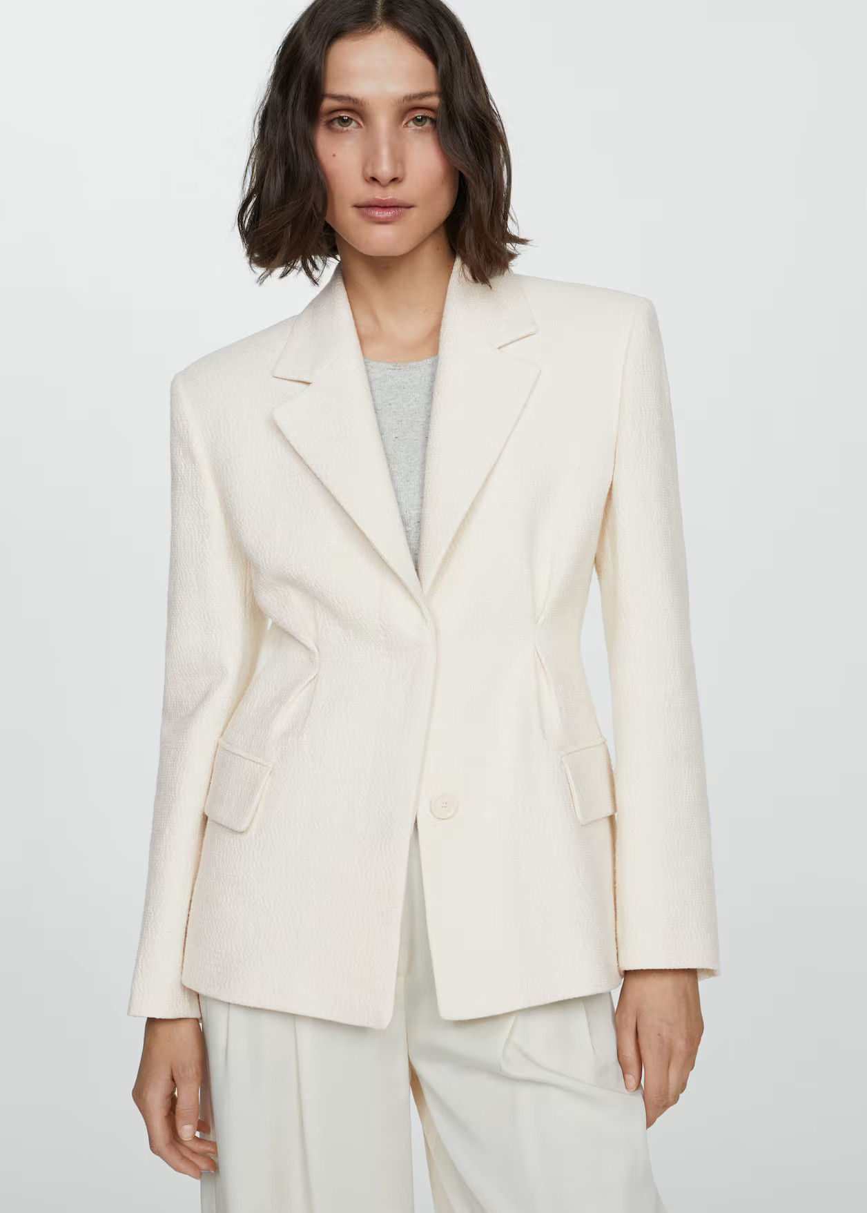 Suit jacket with buttons -  Women | Mango United Kingdom | MANGO (UK)