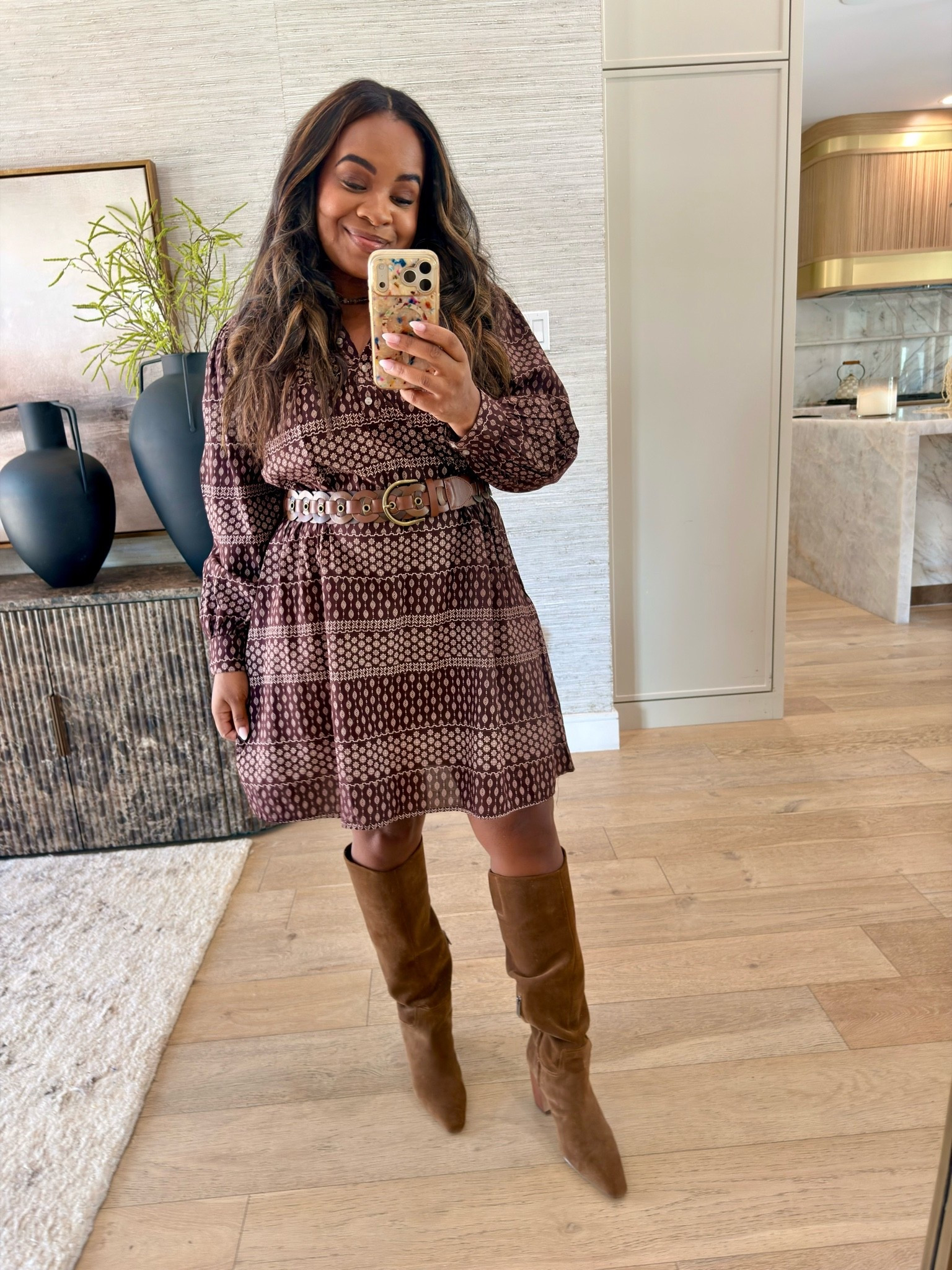 The epitome of a fall dress! 🍂🤎 Only $23 at Walmart and would be SO cute styled with boots. Such an affordable fall find!

#LTKootd #LTKMidsize #LTKSeasonal
