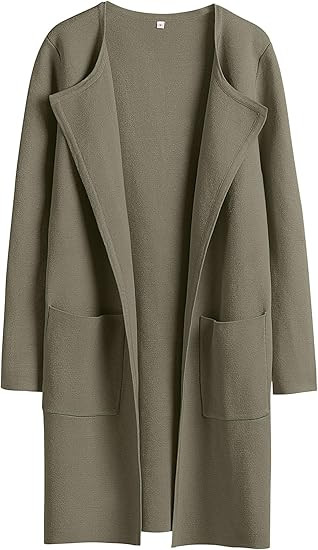 ANRABESS Womens Cardigan Sweater Open Front Knit Long Coatigan Dressy Casual Jacket Coat 2025 Fal... | Amazon (US)